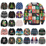 2018 UGLY CHRISTMAS SWEATER Vacation Santa Elf Funny Womens Men Sweaters Gogoboi Unisex Men Women Tops Autumn Winter Clothing