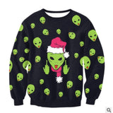 2018 UGLY CHRISTMAS SWEATER Vacation Santa Elf Funny Womens Men Sweaters Gogoboi Unisex Men Women Tops Autumn Winter Clothing